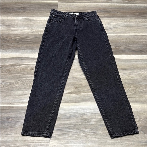 Topshop MOM jean Classic Black Denim size 26 - Picture 1 of 8